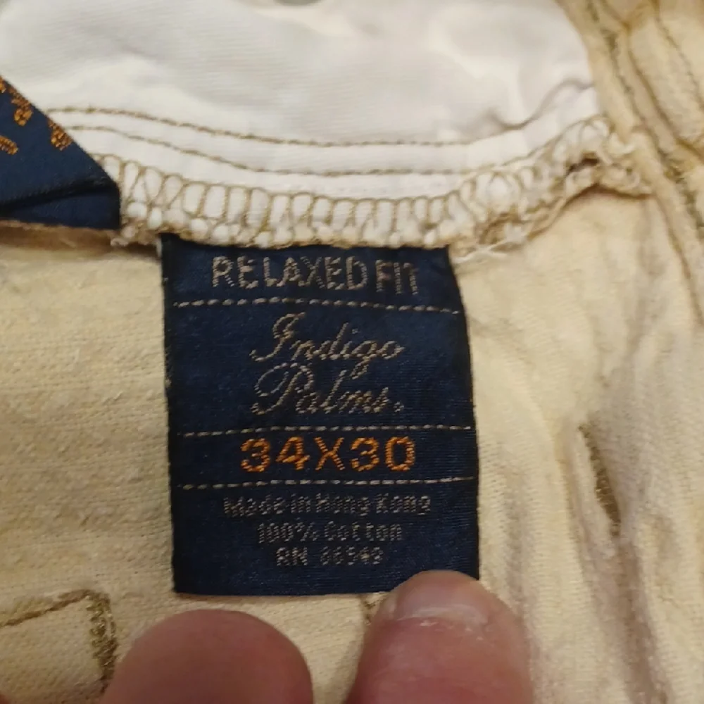 Tommy Bahama Indigo Palms Men's Casual Corduroy Pants in Cream Size 34x30